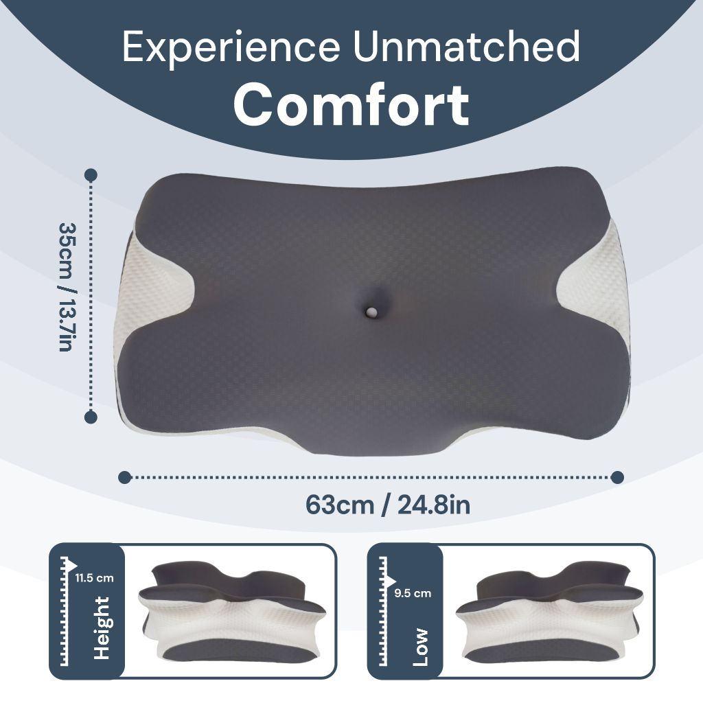 Pain Relief Pillow for Neck Support, Adjustable Cervical Pillow, Ergonomic Contour Memory Foam Pillow, Orthopedic Pillow for Side Back Stomach Sleeper