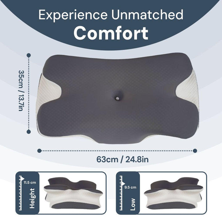 Pain Relief Pillow for Neck Support, Adjustable Cervical Pillow, Ergonomic Contour Memory Foam Pillow, Orthopedic Pillow for Side Back Stomach Sleeper