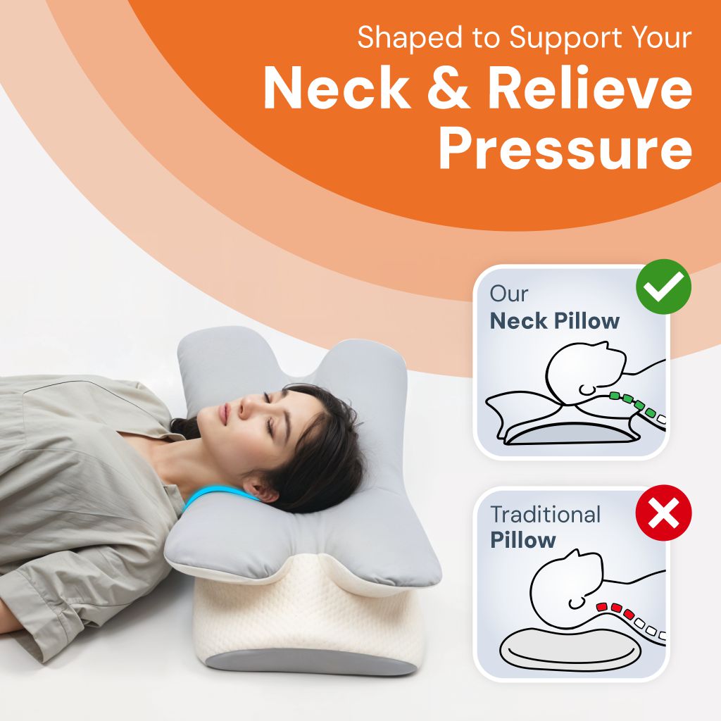 Pain Relief Pillow for Neck Support, Adjustable Cervical Pillow, Ergonomic Contour Memory Foam Pillow, Orthopedic Pillow for Side Back Stomach Sleeper