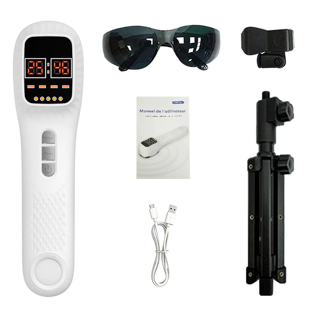 Handheld Red Light & Near-Infrared Therapy Wand for Face and Body - 650nm & 808nm Portable Skin & Joint Care Device