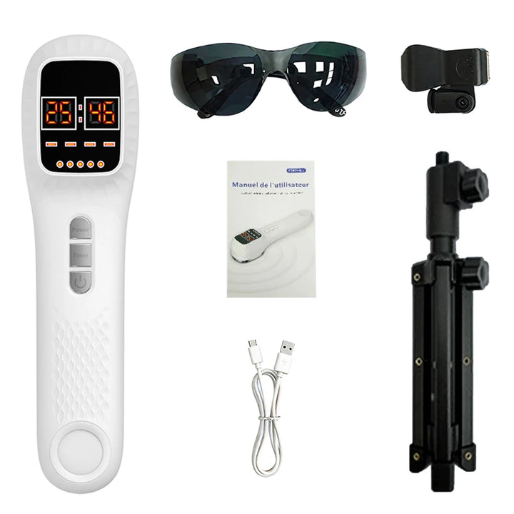 Handheld Red Light & Near-Infrared Therapy Wand for Face and Body - 650nm & 808nm Portable Skin & Joint Care Device