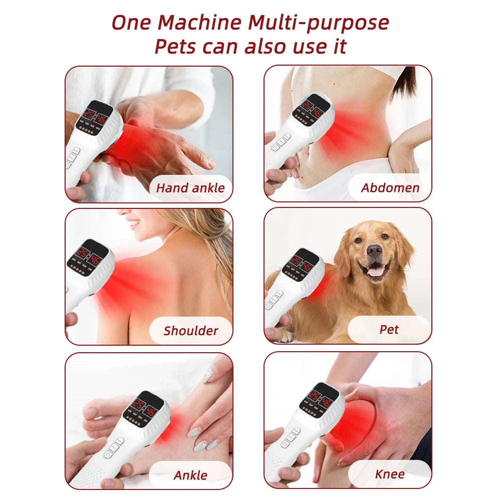 Handheld Red Light & Near-Infrared Therapy Wand for Face and Body - 650nm & 808nm Portable Skin & Joint Care Device
