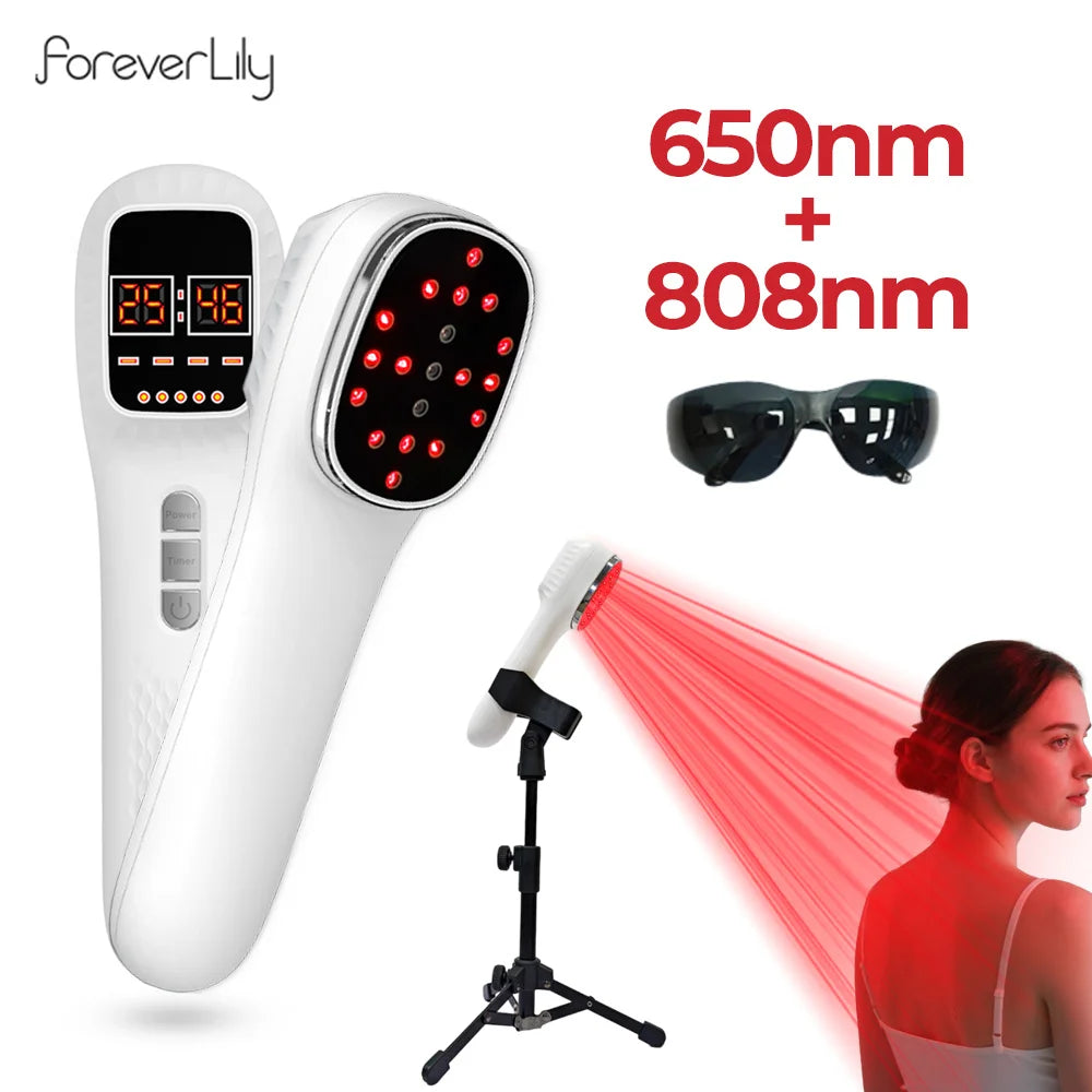 Handheld Red Light & Near-Infrared Therapy Wand for Face and Body - 650nm & 808nm Portable Skin & Joint Care Device
