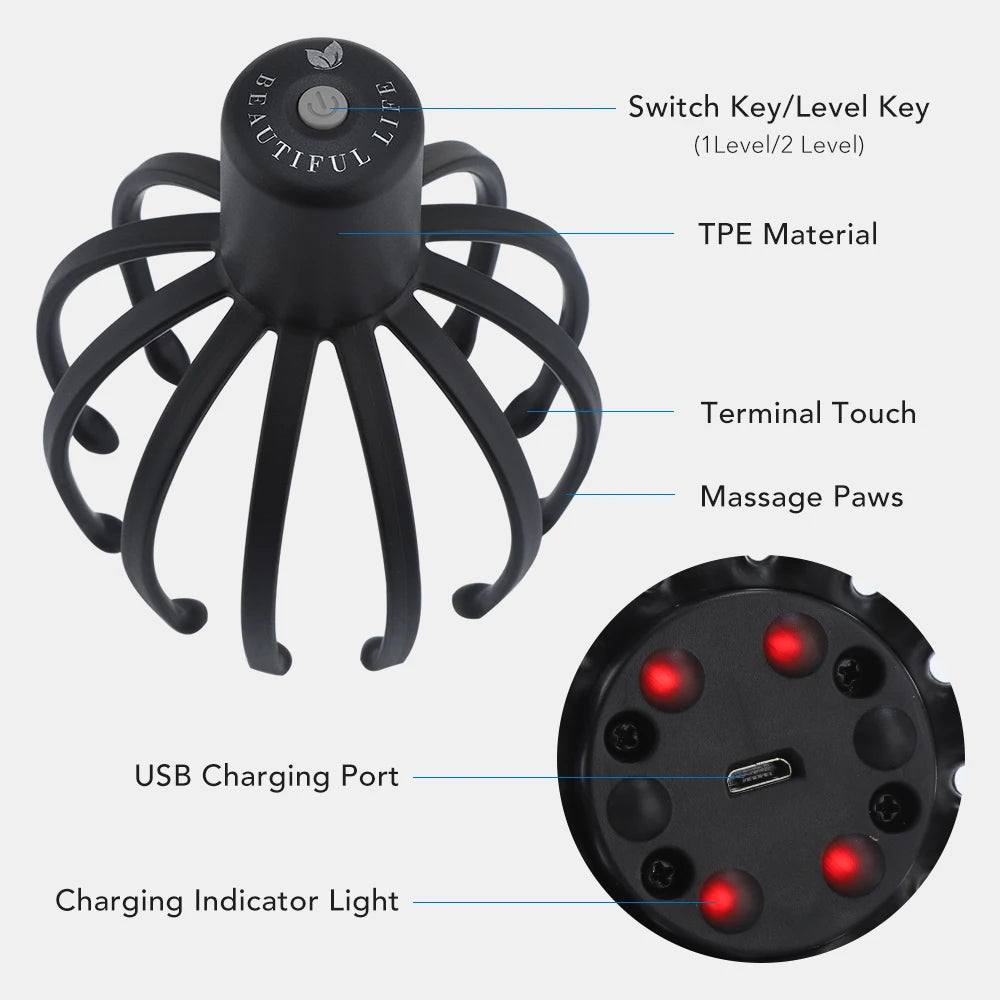 Octopus Scalp Claw Massager