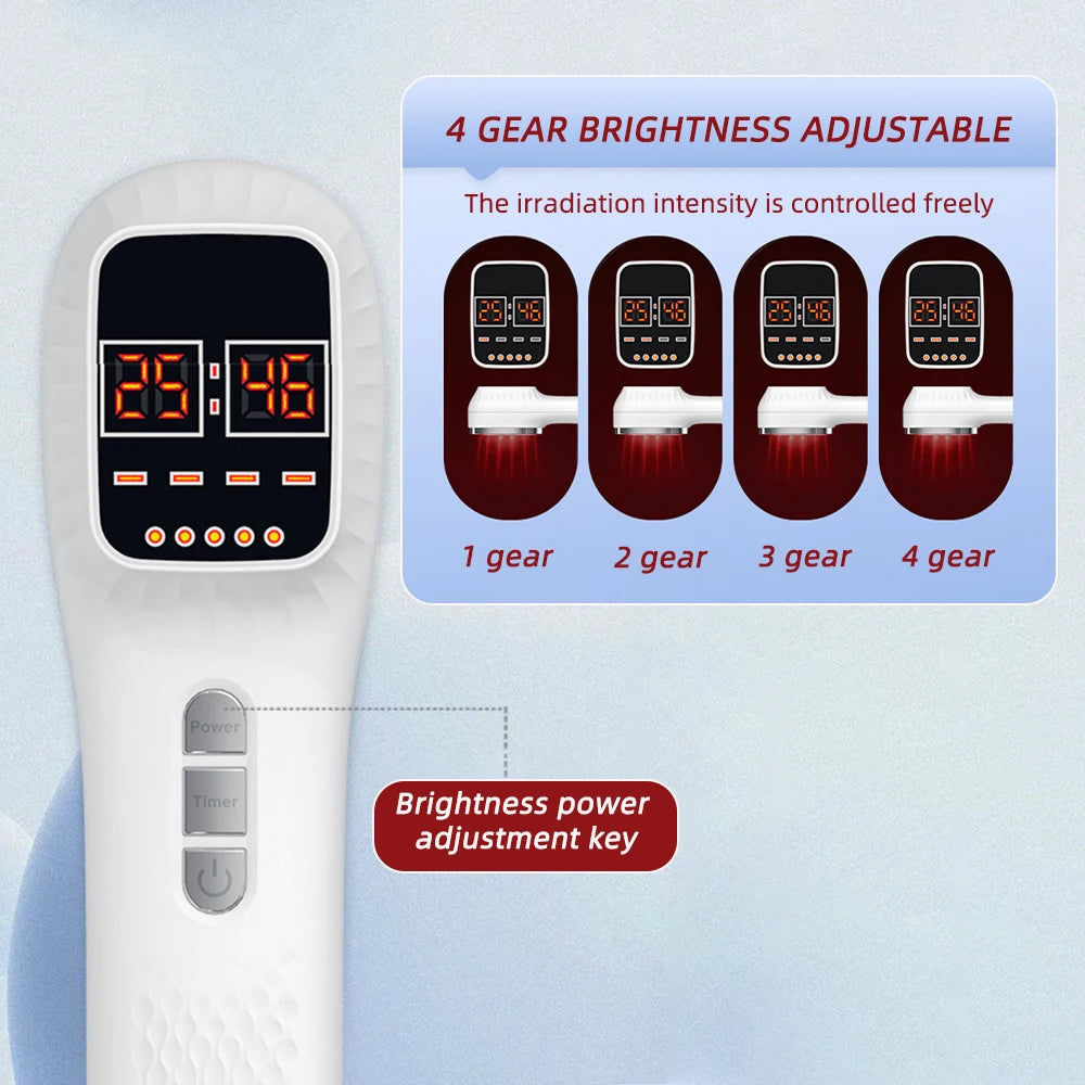 Handheld Red Light & Near-Infrared Therapy Wand for Face and Body - 650nm & 808nm Portable Skin & Joint Care Device