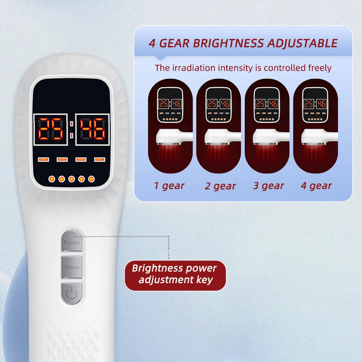 Handheld Red Light & Near-Infrared Therapy Wand for Face and Body - 650nm & 808nm Portable Skin & Joint Care Device