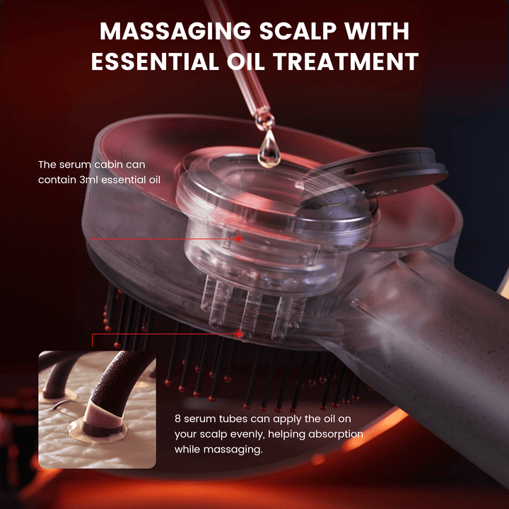 Red Light Head Scalp Massager for Hair Growth, Healthy Hair, Boost Head Circulation
