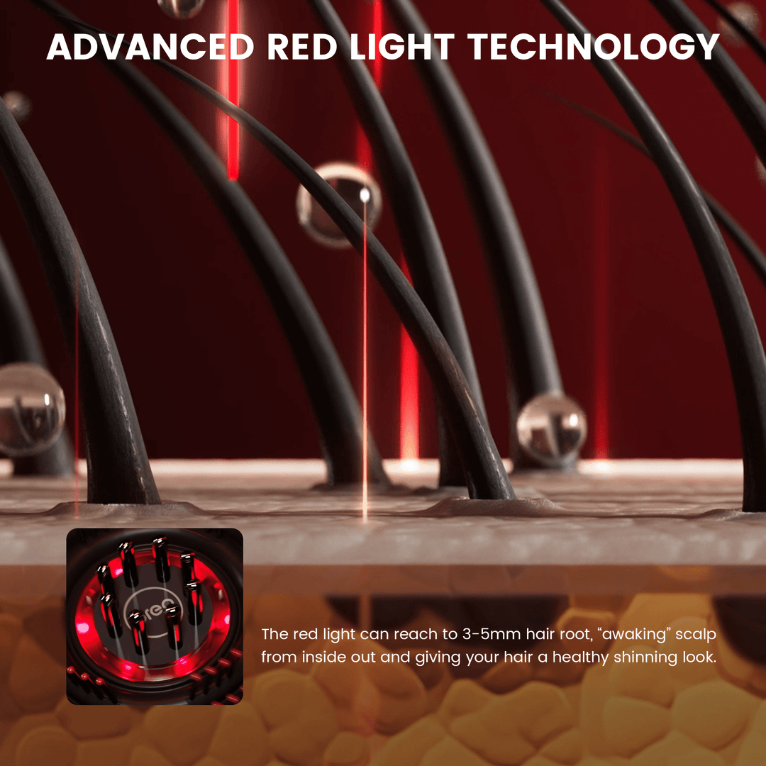 Red Light Head Scalp Massager for Hair Growth, Healthy Hair, Boost Head Circulation