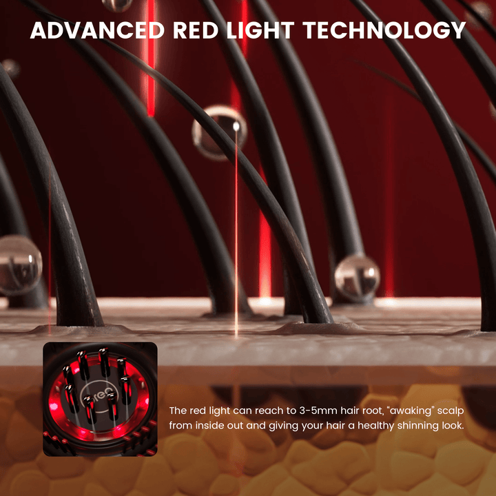 Red Light Head Scalp Massager for Hair Growth, Healthy Hair, Boost Head Circulation