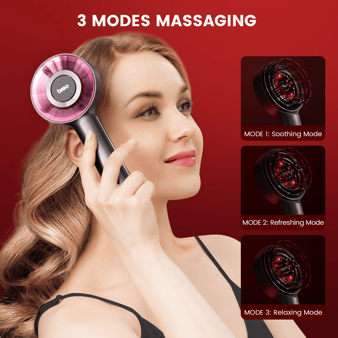 Red Light Head Scalp Massager for Hair Growth, Healthy Hair, Boost Head Circulation