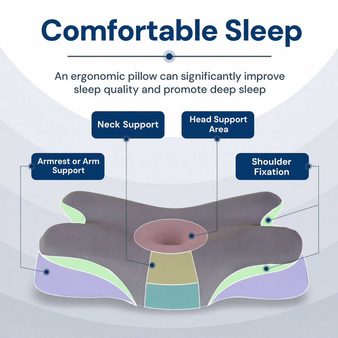 Pain Relief Pillow for Neck Support, Adjustable Cervical Pillow, Ergonomic Contour Memory Foam Pillow, Orthopedic Pillow for Side Back Stomach Sleeper