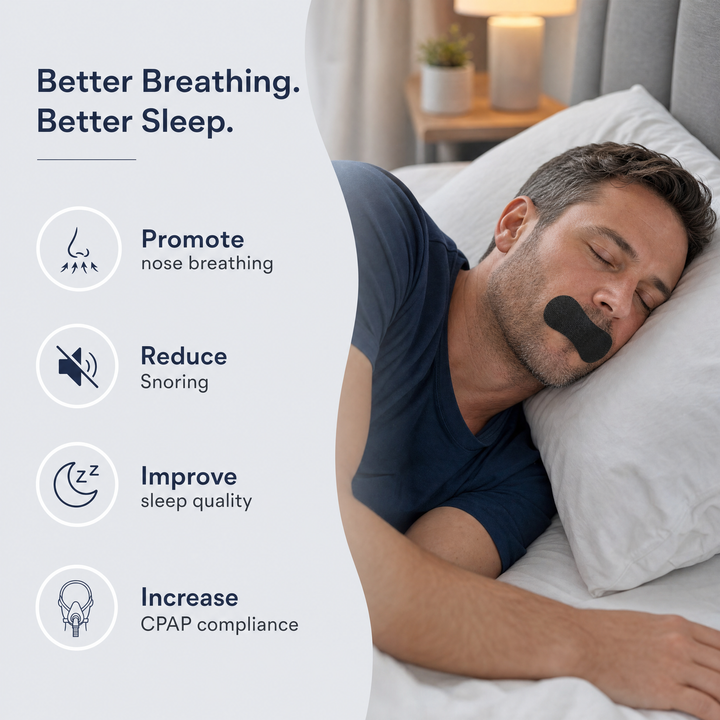 Anti-Snoring Sleep Mouth Tape, Hypoallergenic & Skin Friendly Mouth Strip for Sleeping